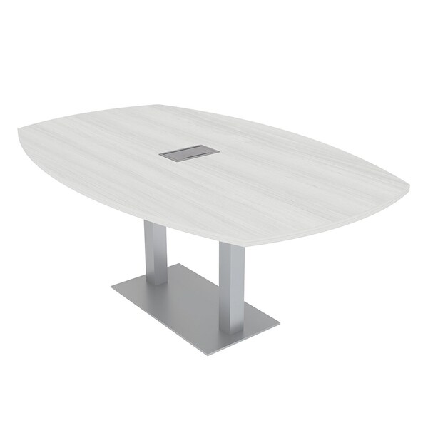 45 in W, 84 in L, 29 in H, Engineered Wood Top, White